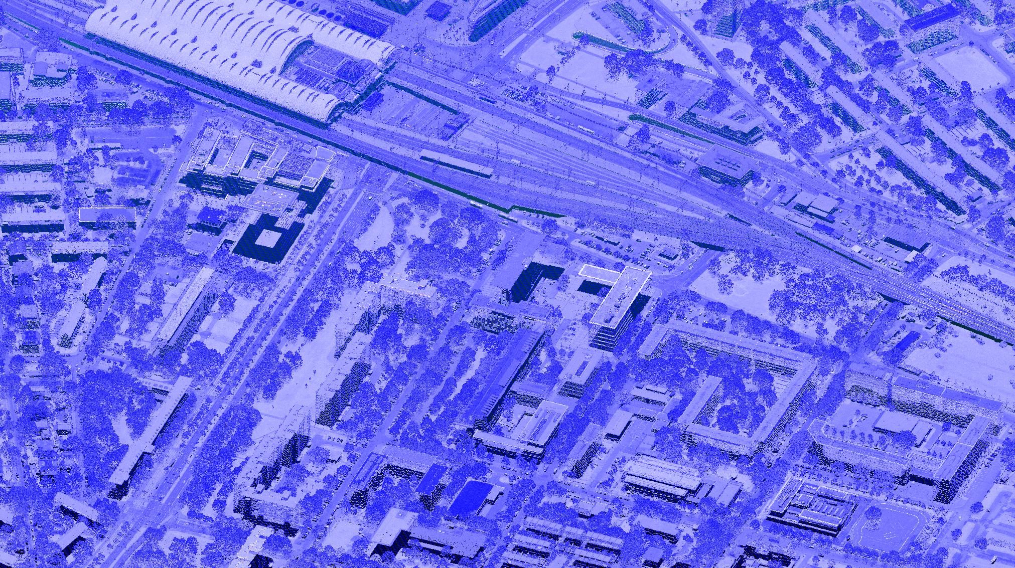 Ausschnitt digitales Höhenmodell des Shuttlegebietes